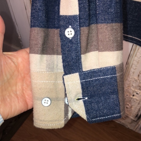 Men’s Costal Soft 100% Cotton Flannel Long Sleeve Button Down Size Large - Picture 5 of 9